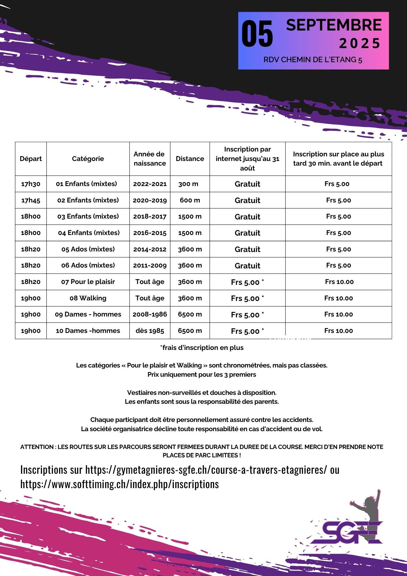 Affiche course 2025 verso